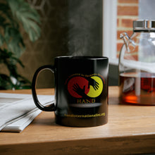 Load image into Gallery viewer, 11oz Black Mug With Hand Logo | Coffee Mug | Tea Ceramic Mug