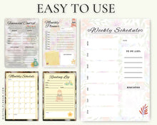 Load image into Gallery viewer, Floral Planner &amp; Journal: Customizable Daily Organizer with PLR License