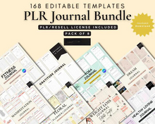 Load image into Gallery viewer, PLR Journal Bundle: Customize, Resell, Profit! | 168 Templates Included